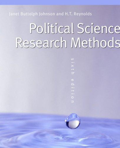 POLITICAL SCIENCE RESEARCH METHODS
