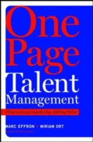 One Page Talent Management: Eliminating Complexity, Adding Value
