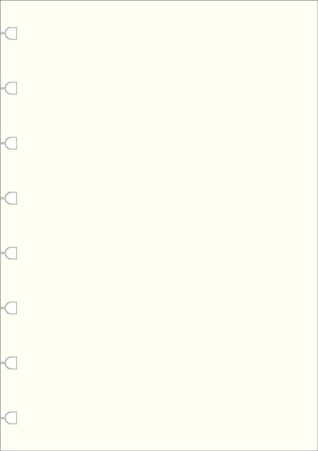 Filofax A5 Notebook refill - plain paper white