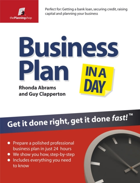 BUSINESS PLAN IN DAY: GET IT DONE RIGHT