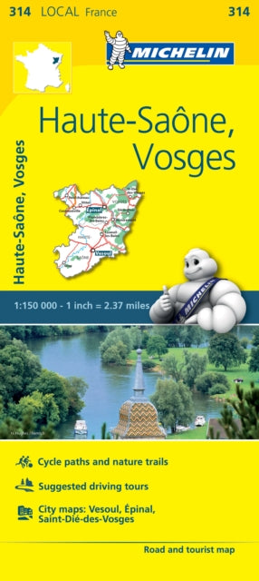 Haute-Saone, Vosges - Michelin Local Map 314