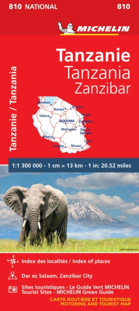 Tanzania & Zanzibar - Michelin National Map 810 - Map
