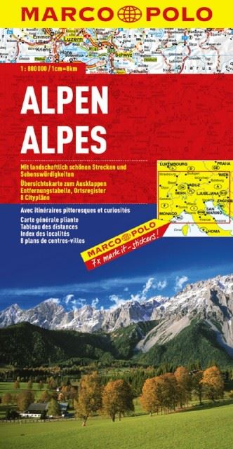 Avtokarta - Alpe / Alpen 1:800.000