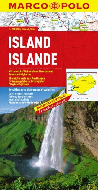 Island - Ísland - Islandija 1:750.000
