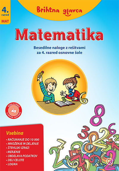BRIHTNA GLAVCA-MATEMATIKA 4 BESEDILNE NALOGE