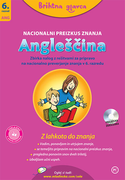 BRIHTNA GLAVCA-ANGLEŠČINA 6 - NPZ S CD