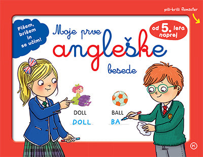 Moje prve angleške besede, kartonka s priloženim flomastrom