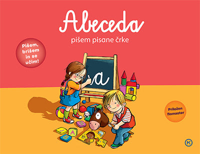 Abeceda - Pišem pisane črke, kartonka s priloženim flomastrom