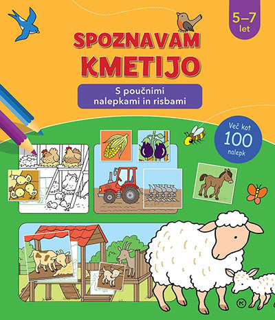 Spoznavam kmetijo: s poučnimi nalepkami in risbami