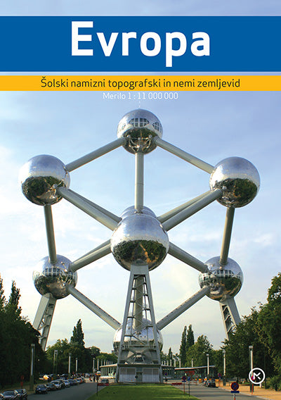 EVROPA - ŠOLSKI NAMIZNI TOPOG. ZEMLJEVID - NOVO