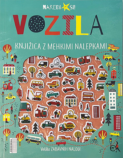Vozila: knjižica z mehkimi nalepkami
