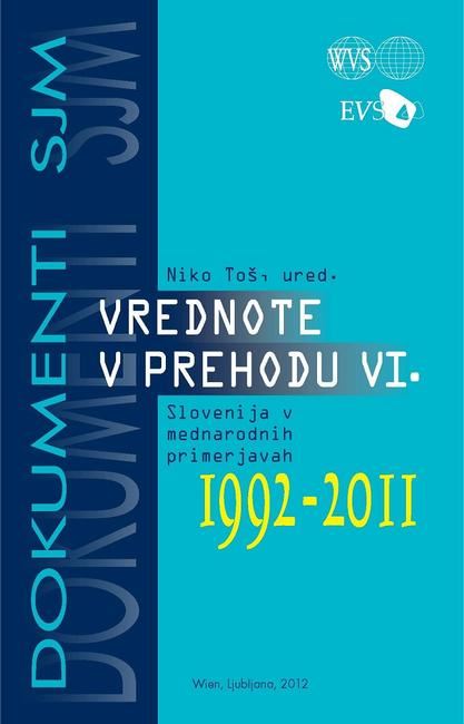 Vrednote v prehodu VI, Slovenija v mednarodnih primerjavah 1992–2011