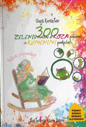 300 zelenih mačkov z roza pikami in rumenimi podplati