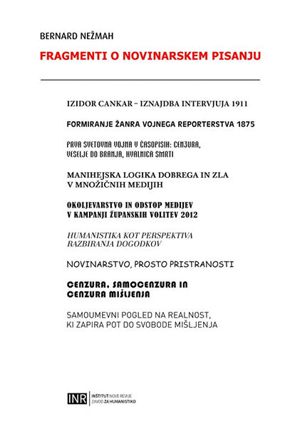 Fragmenti o novinarskem pisanju