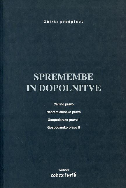 Spremembe in dopolnitve