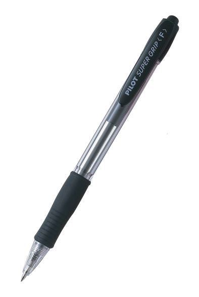 KEMIČNI SVINČNIK PILOT SUPER GRIP, črn