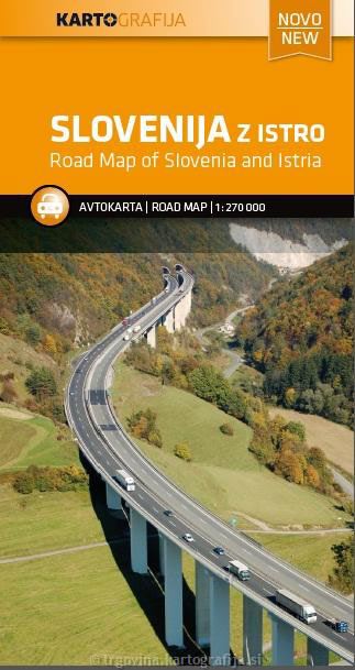 Slovenija z Istro 1:270.000 - avtokarta