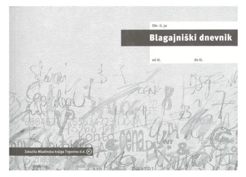 Blagajniški dnevnik, G.3A samokopirni blok A5