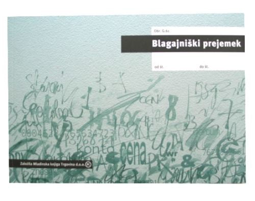 Blagajniški prejemek, G.61 samokopirni blok A5