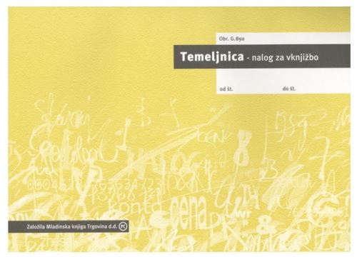 Temeljnica - nalog za vknjižbo, G.89A samokopirni blok A5
