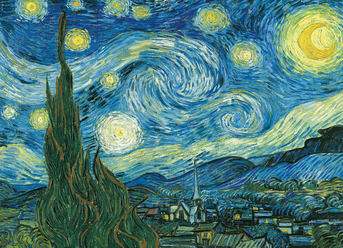 Puzzle The Starry Night - Van Gogh, 1000 kosov