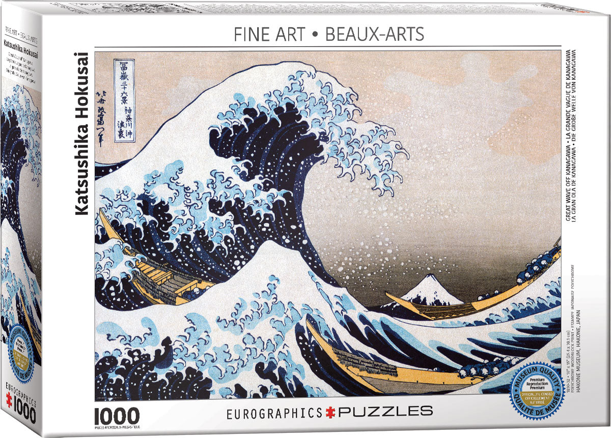 Puzzle Great Wave off Kanagawa - Hokusai, 1000 kosov