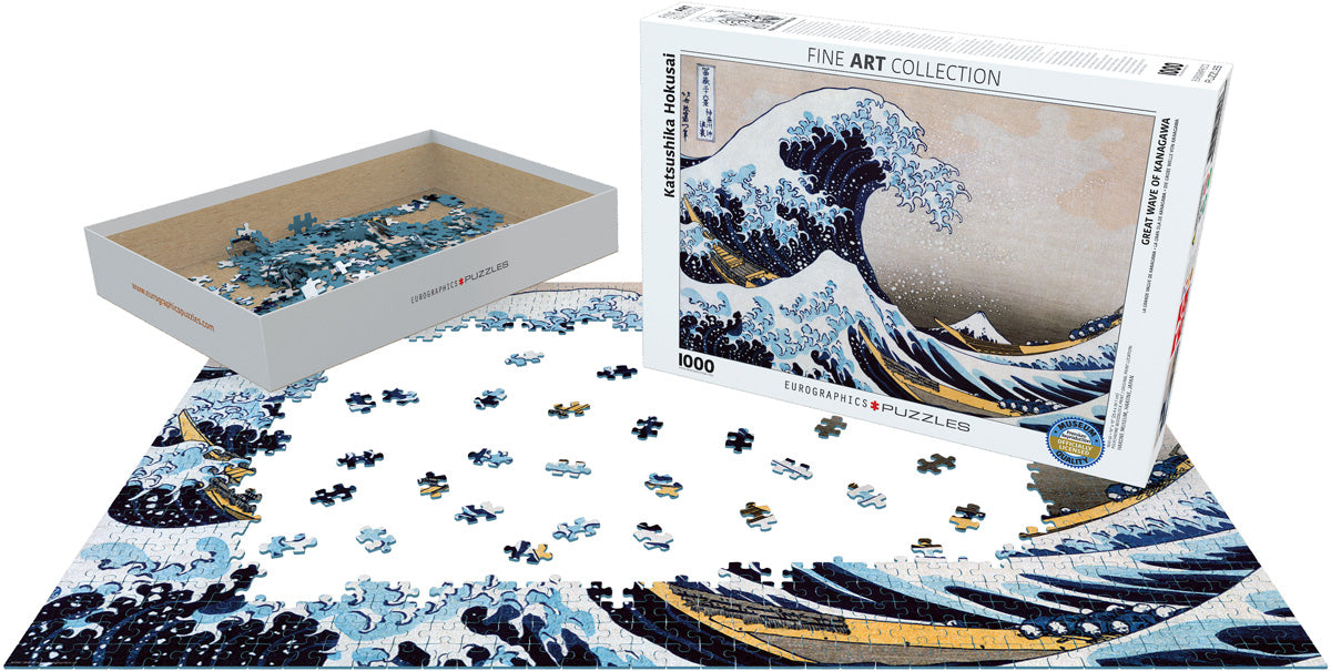 Puzzle Great Wave off Kanagawa - Hokusai, 1000 kosov