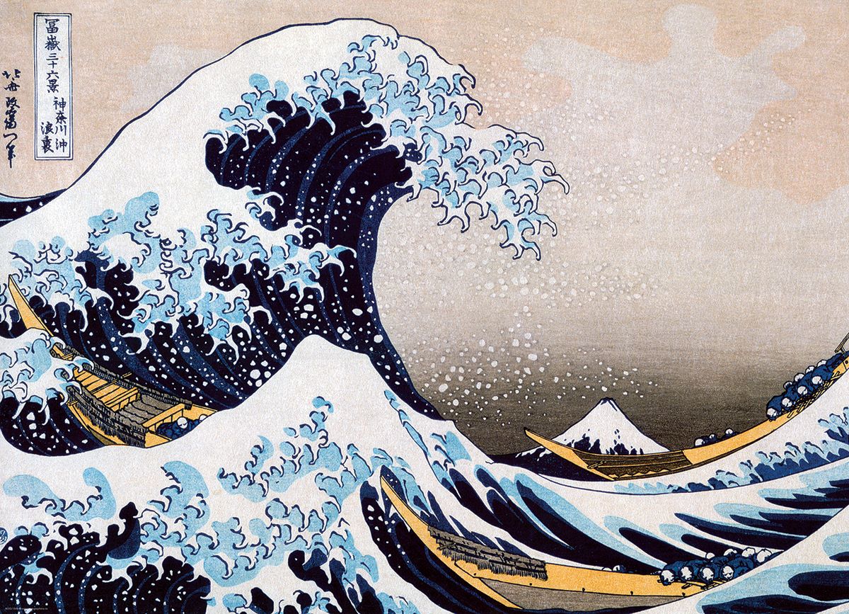 Puzzle Great Wave off Kanagawa - Hokusai, 1000 kosov