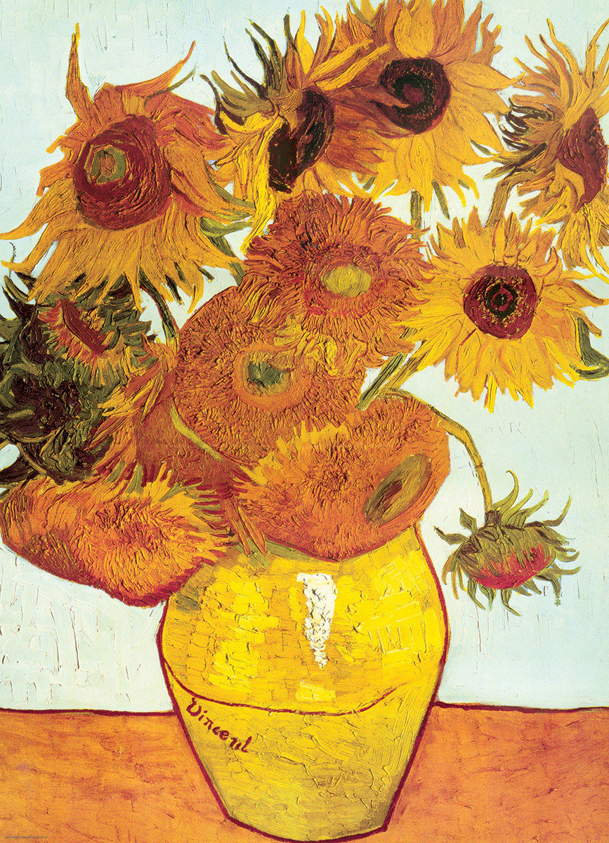 Puzzle Twelve Sunflowers - Van Gogh, 1000 kosov