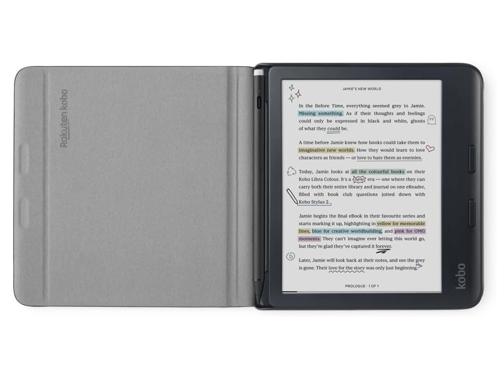 Ovitek črn SleepCover za E-bralnik KOBO Libra COLOUR