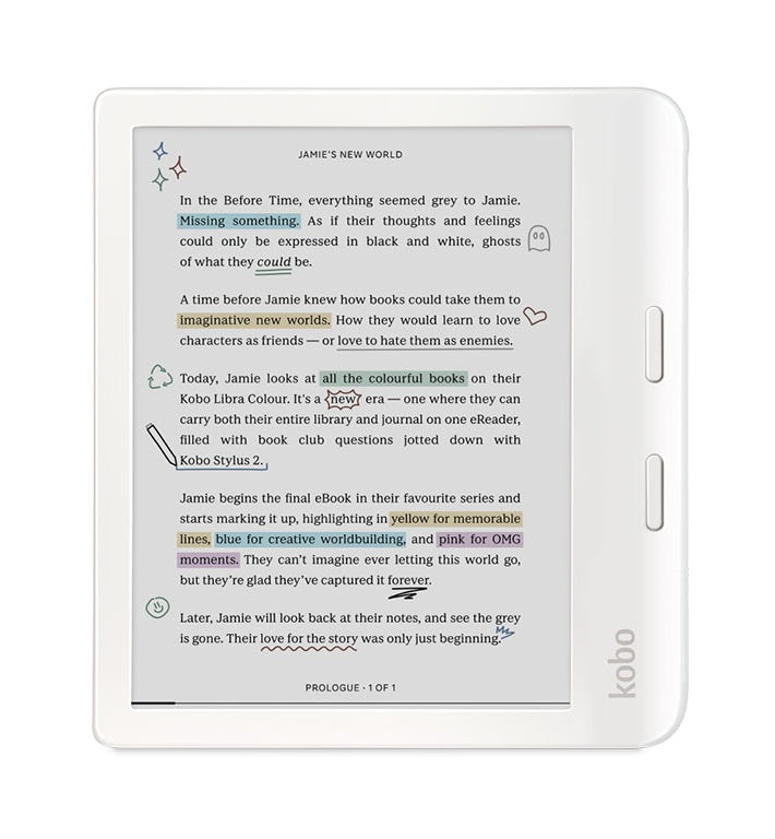 E-bralnik KOBO Libra COLOUR, bel 32GB