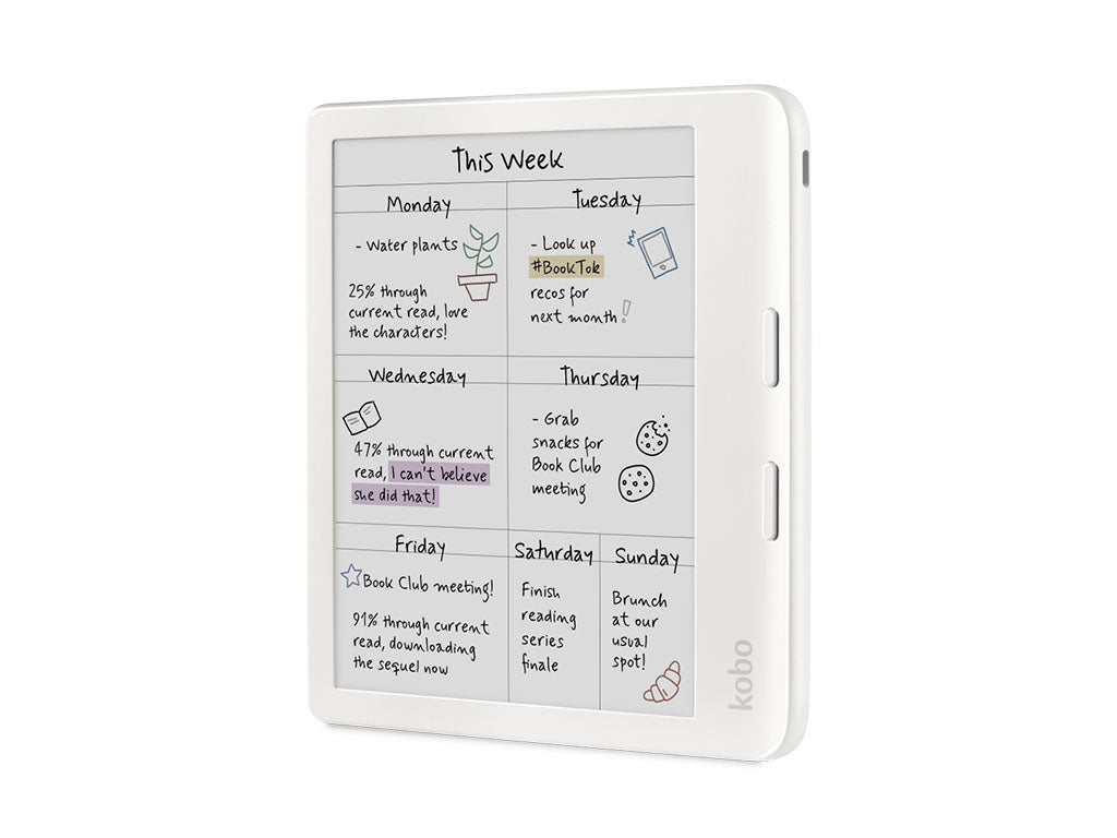 E-bralnik KOBO Libra COLOUR, bel 32GB