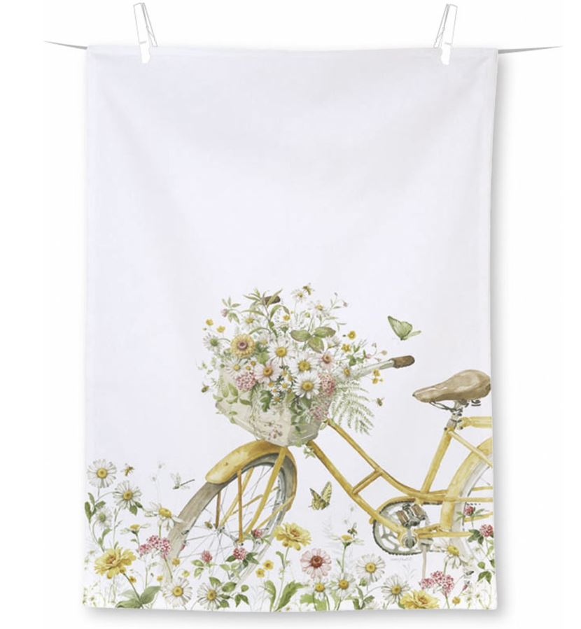 Kuhinjska krpa FLOWER BIKE, 70x50 cm