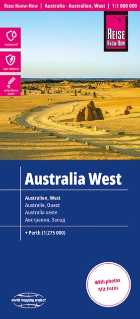Australia West Map 1:1,800,000 scale