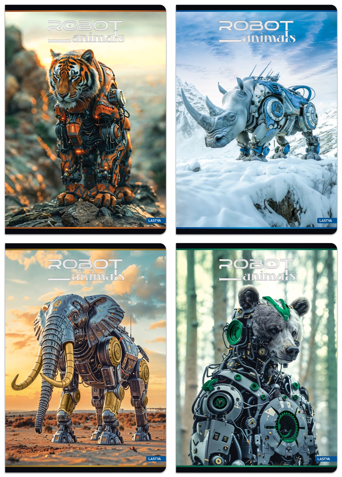 ZVEZEK A4 K 33440 ROBOT ANIMALS 52L 80G (10/60)(26