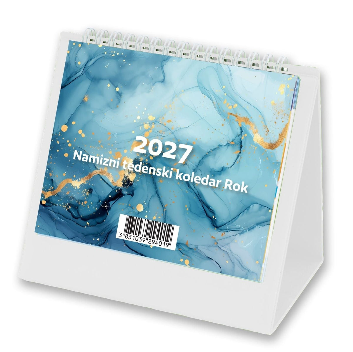 Namizni koledar Rok 2027, bel