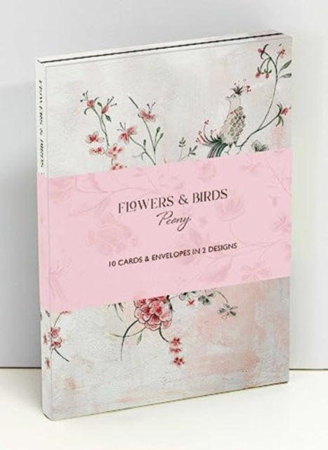 Flowers & Birds Peony Wallet Notecards