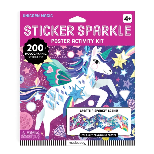 Unicorn Magic Sticker Sparkle Poster Activity Kit