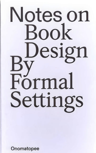 Notes on Book Design