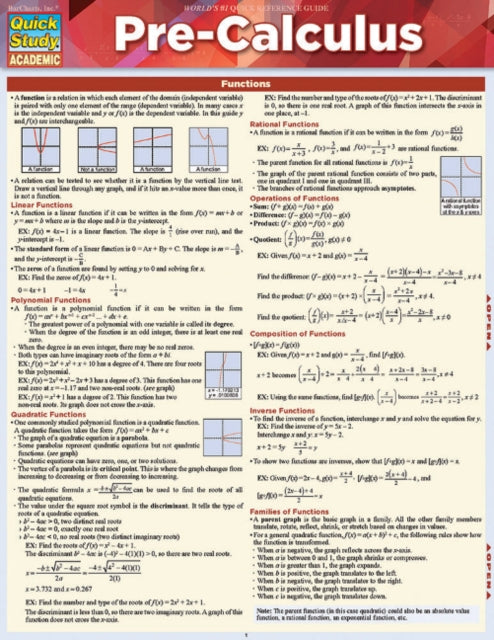 Pre - Calculus