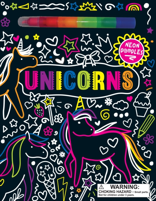 Neon Doodles Book - Unicorn