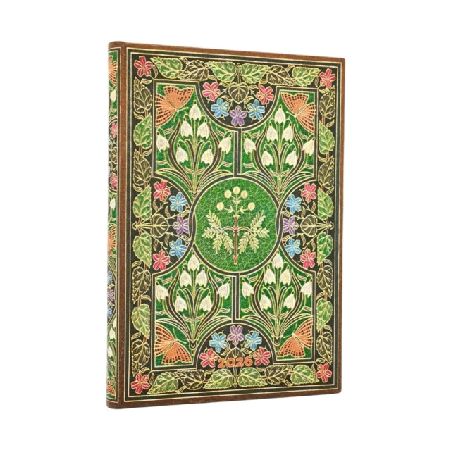 Planer Paperblanks "Poetry in Bloom" 2026, 12-mesečni, midi, horizontalen