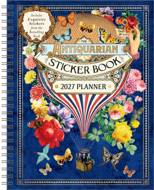 Antiquarian Sticker Book 2027 Monthly/Weekly Planner Calendar