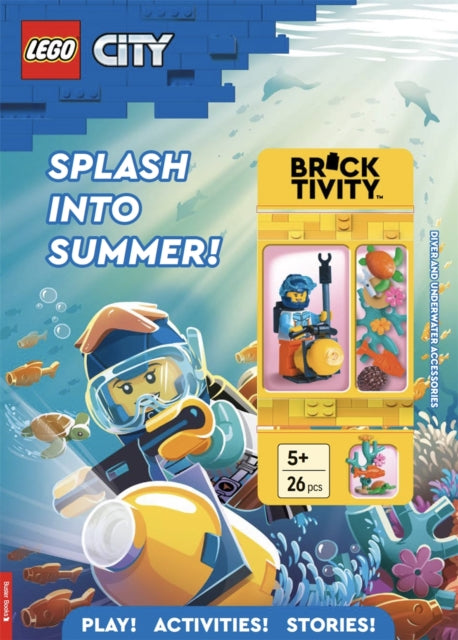 LEGO® City: Splash into Summer Activity Book (with diver LEGO minifigure and underwater accessories)