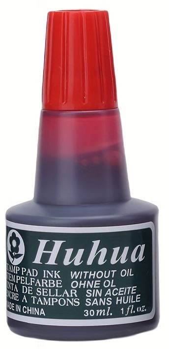 Barva za žige HUHUA, 30 ml, rdeča