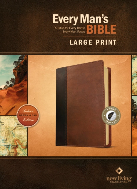 NLT Every Man's Bible, Large Print, Brown/Tan, Indexed