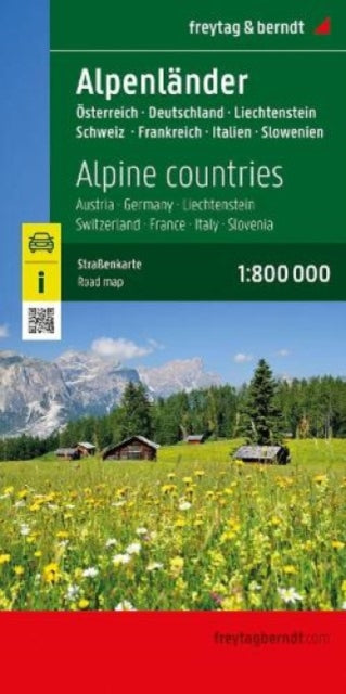Alpine Countries Road and Leisure Map