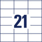 Etikete papirne bele univerzalne Avery Zweckform 3481, 70 x 41 mm