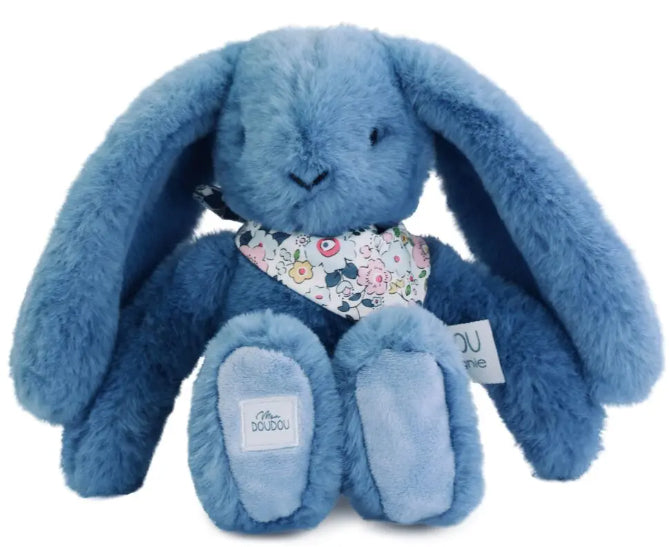 Plišasta igrača Zajec DouDou, 25 cm, moder