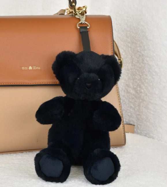Obesek za ključe Medvedek DouDou, črn